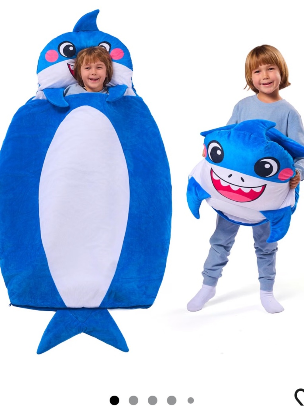 Kids Shark Sleeping Bag Nap Mat Pillow Blanket Preschool Daycare